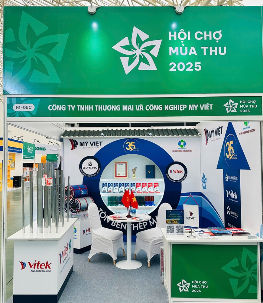 Các sản phẩm của Mỹ Việt được trưng bày tại Gian hàng hội chợ mùa thu