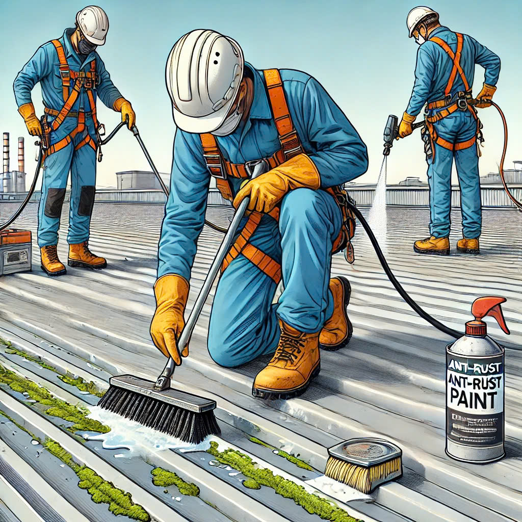 Tránh sử dụng các dụng cụ có tính mài mòn cao hoặc tạo lực tác động mạnh lên bề mặt tôn