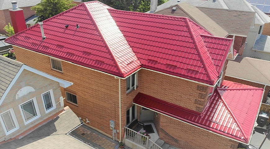 Mẫu nhà lợp tôn sóng ngói đỏ đô