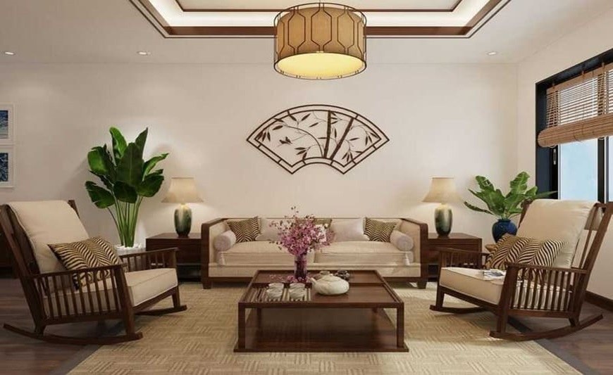 Phòng khách mang hơi thở đương đại Việt Nam