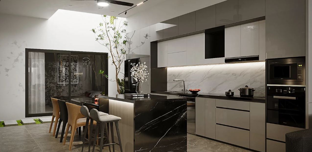 Mẫu phòng bếp thiết kế hiện đại, ấn tượng