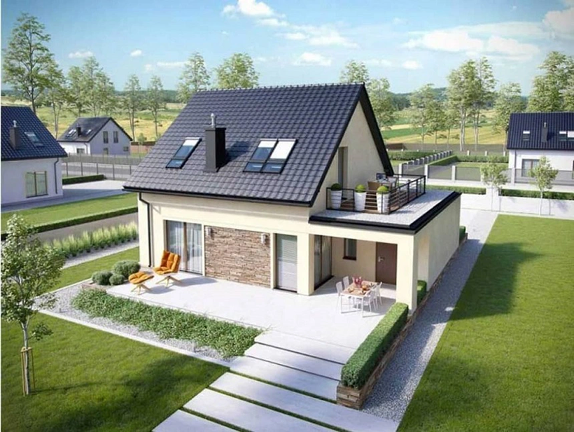 Tôn lạnh màu ghi xám mang đến vẻ đẹp sang trọng cho công trình