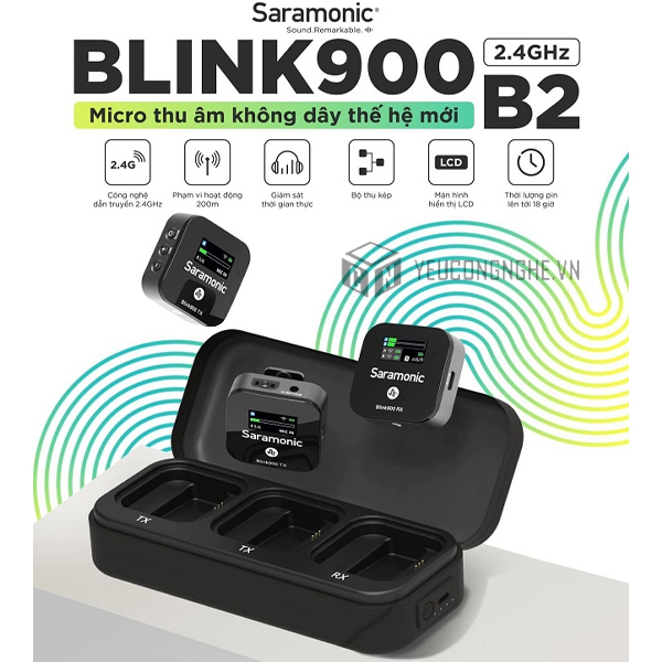 Mic thu âm Saramonic Blink 900 B2