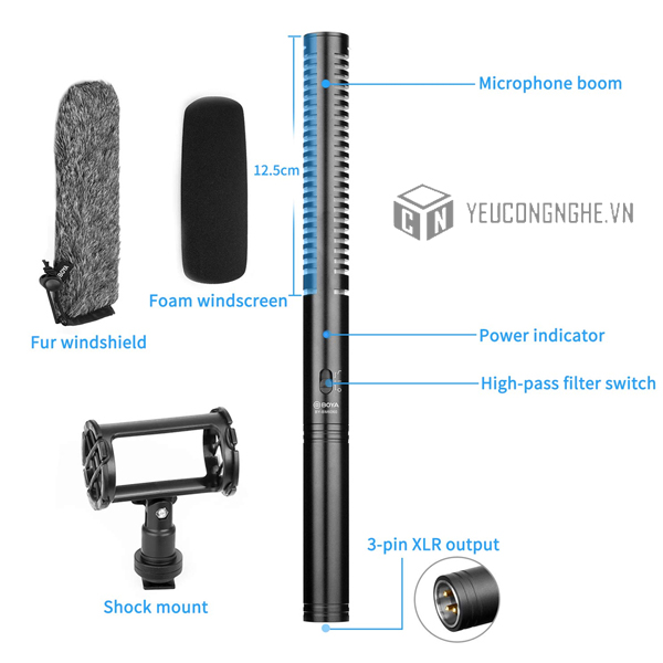 Micro thu âm shotgun Boya BY-BM6060