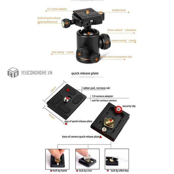 Chân máy ảnh Beike Q996H ( QZSD )