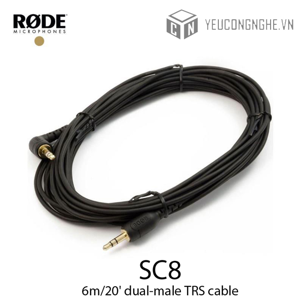 Cáp Rode SC8 3.5mm TRS ra TRS jack 6m