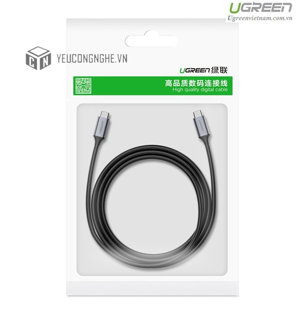 Ugreen 50751 – Cáp USB Type C 2 đầu dương dài 1,5m