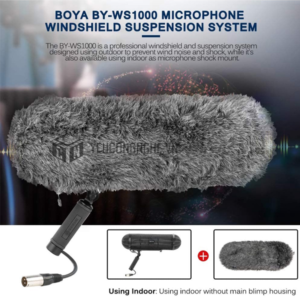 Bộ giá đỡ lọc gió mic Boya BY-WS1000