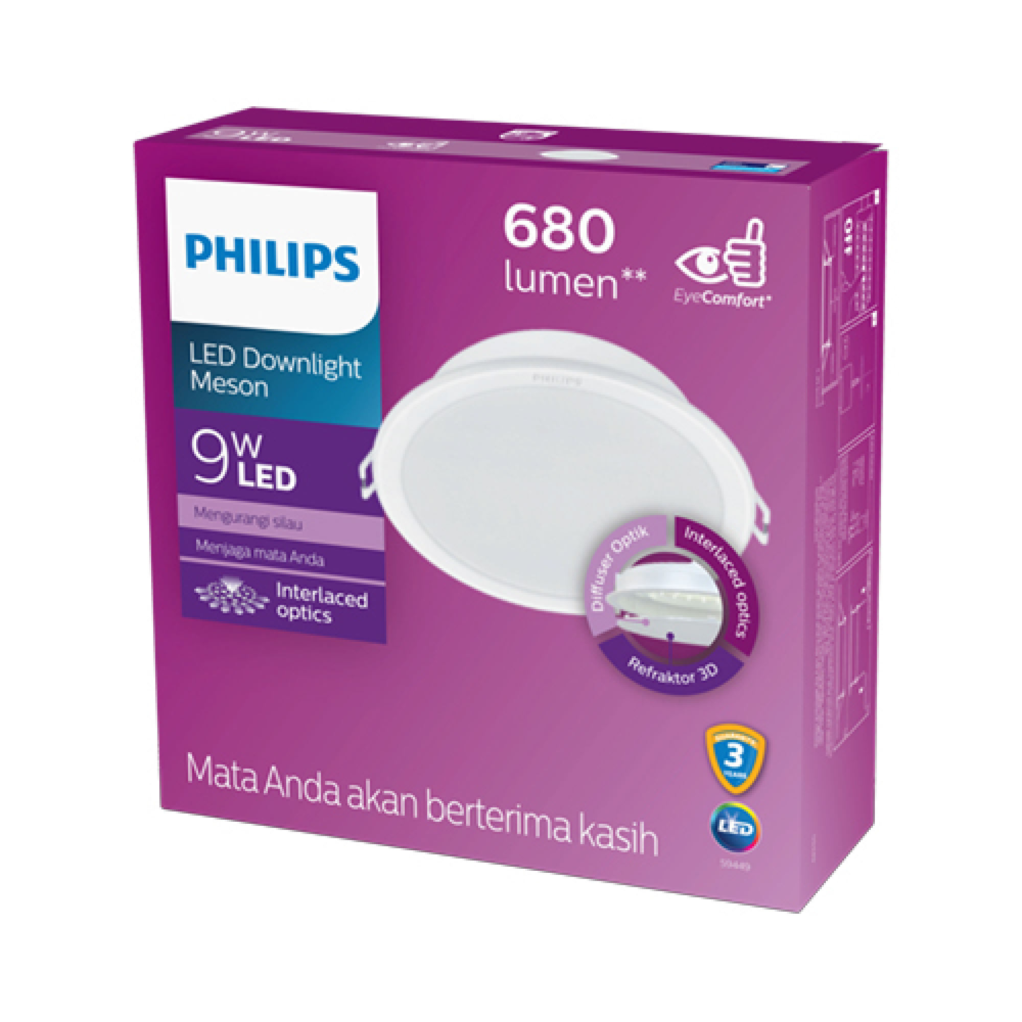 Đèn LED âm trần Philips 59449 Meson 105 9W khoét lỗ 100mm