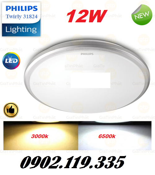 Đèn Ốp Trần Philips 31824 Twirly LED WHT 12W
