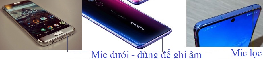 2 microphone ghi âm của điện thoại