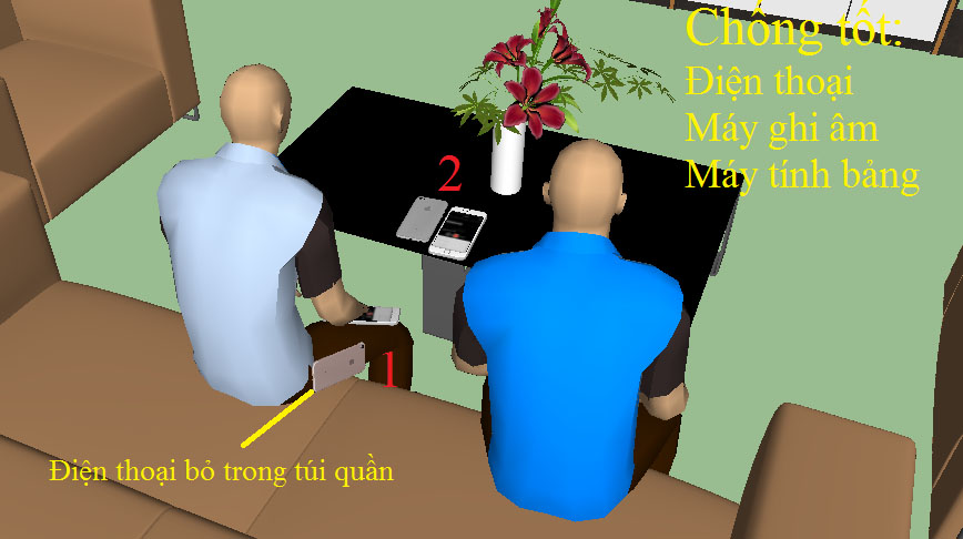 chống ghi âm phòng làm việc