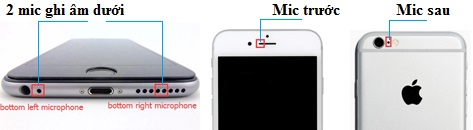 4 microphone ghi âm của Iphone