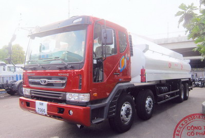 Xe Bồn Xăng Dầu Deawoo 16 khối,17,21,22,25 khối,Xe bồn Deawoo 3 chân 4,5 chân