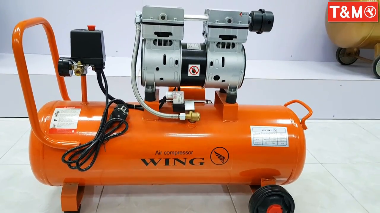 MÁY NÉN KHÍ KHÔNG DẦU GIẢM ÂM WING TW-OF750-35L