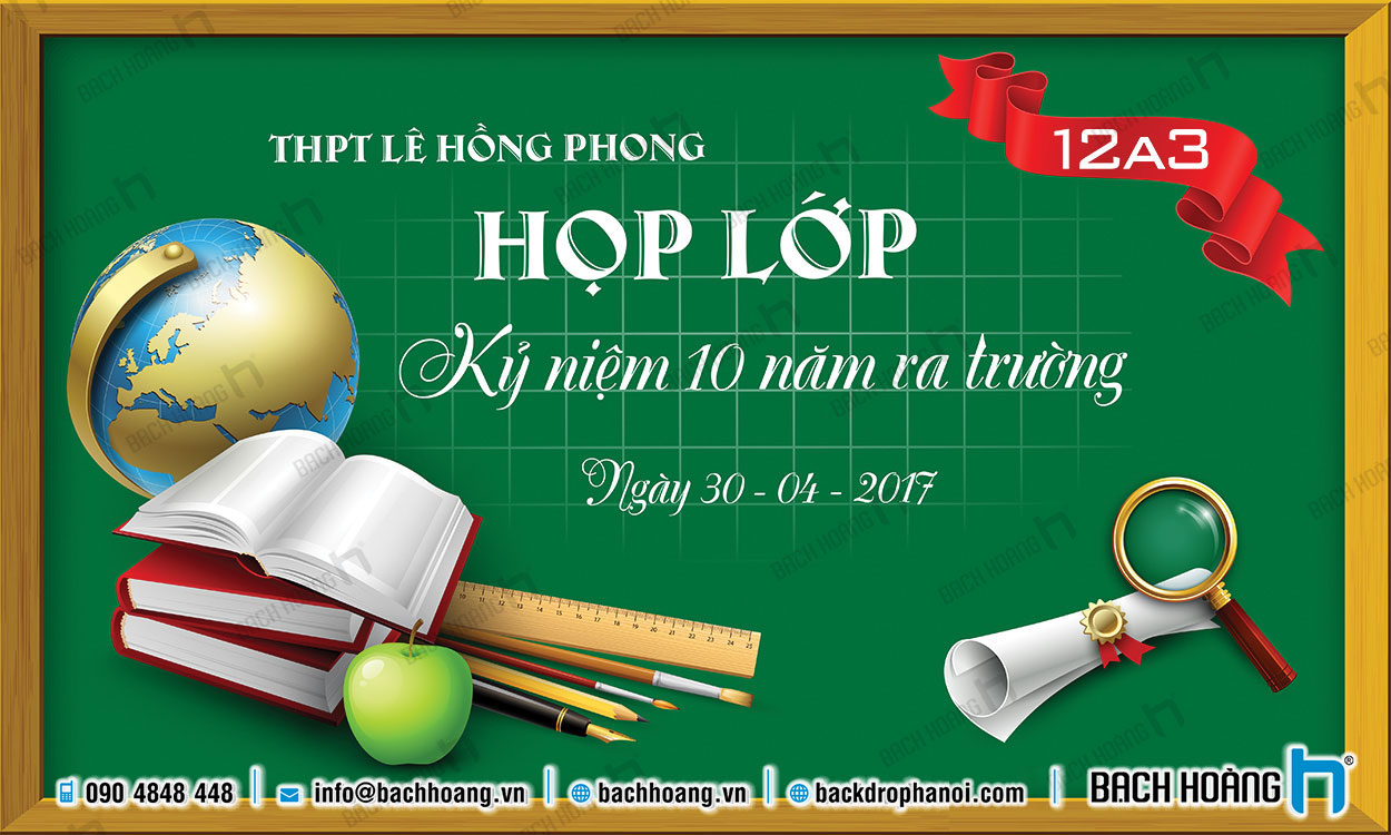 Mẫu thiết kế backdrop họp lớp - phông họp lớp đẹp