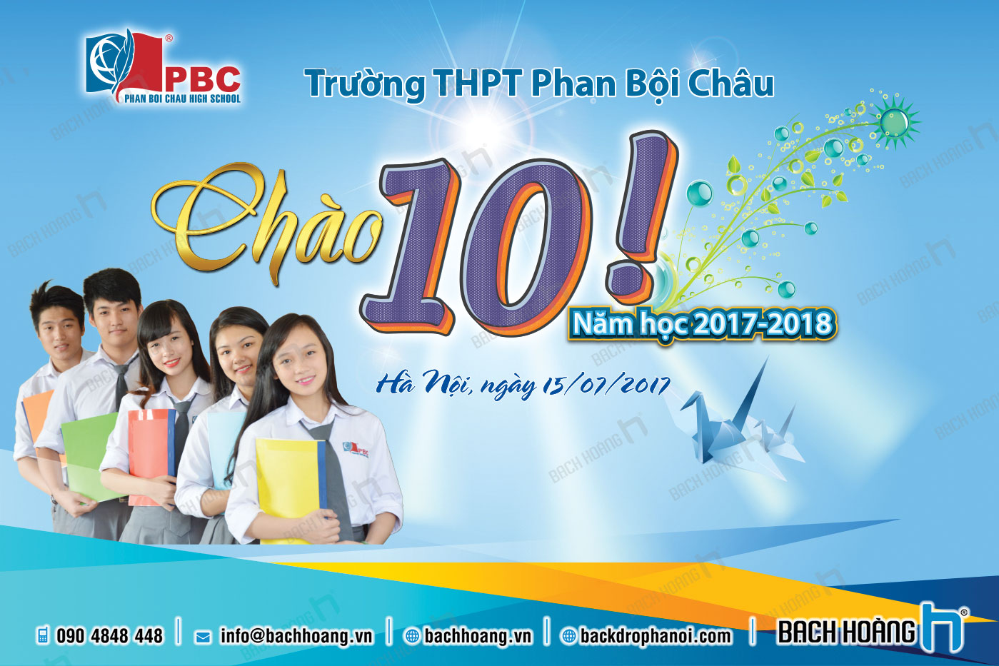 Mẫu thiết kế backdrop họp lớp - phông họp lớp đẹp