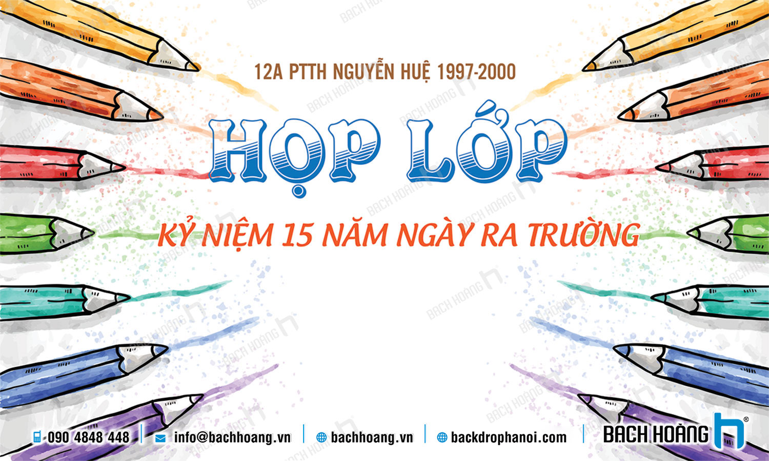 Mẫu thiết kế backdrop họp lớp - phông họp lớp đẹp