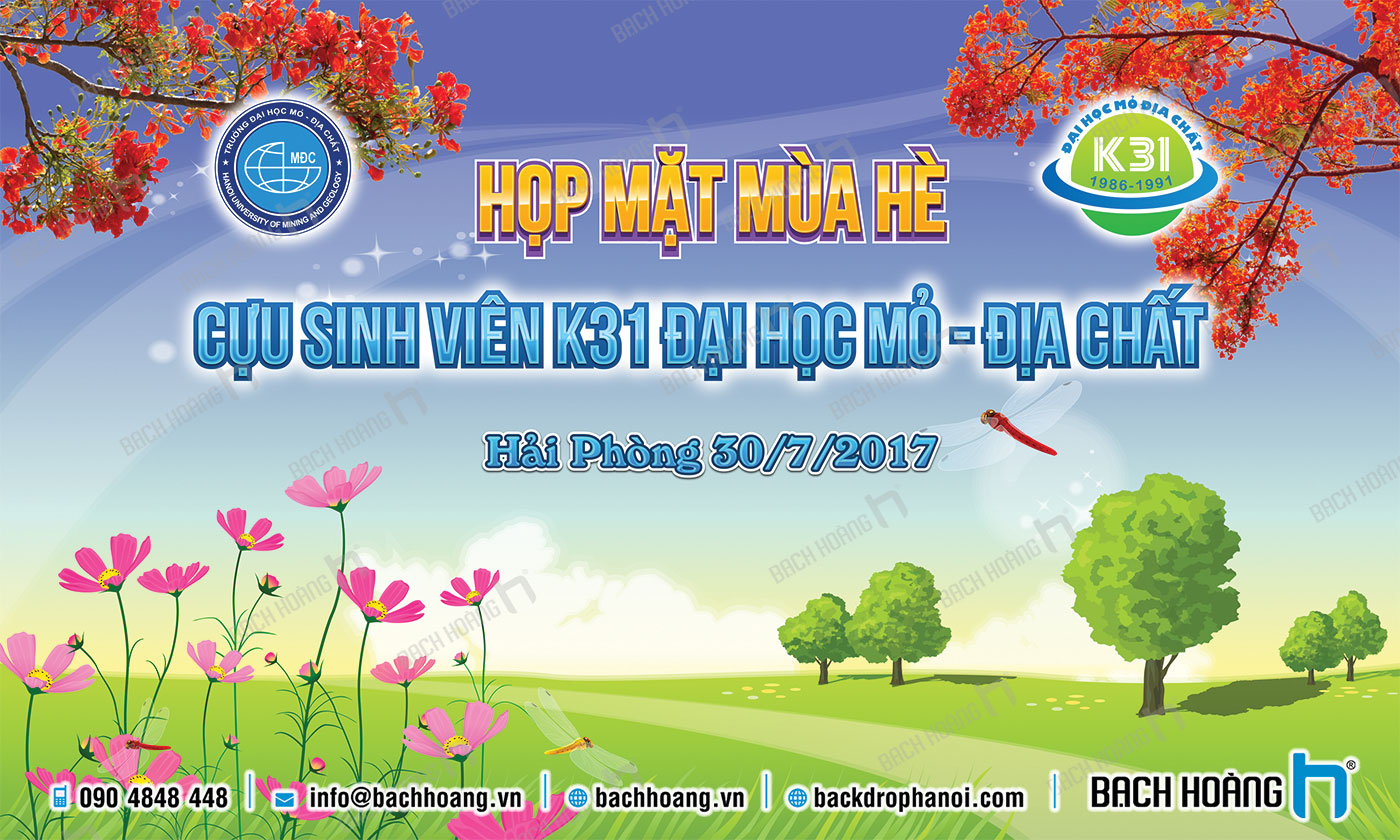 Mẫu thiết kế backdrop họp lớp - phông họp lớp đẹp