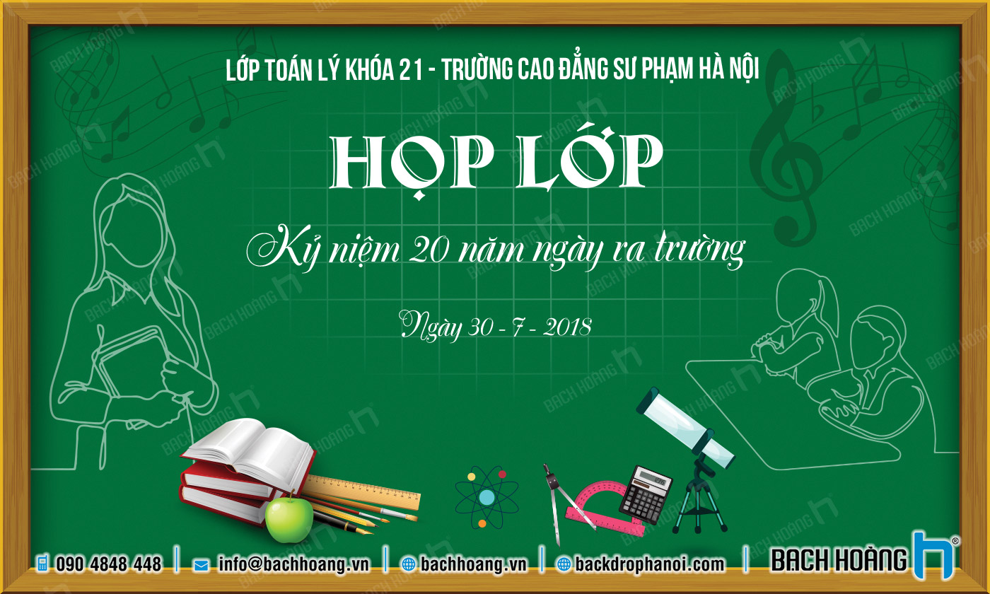 Mẫu thiết kế backdrop họp lớp - phông họp lớp đẹp