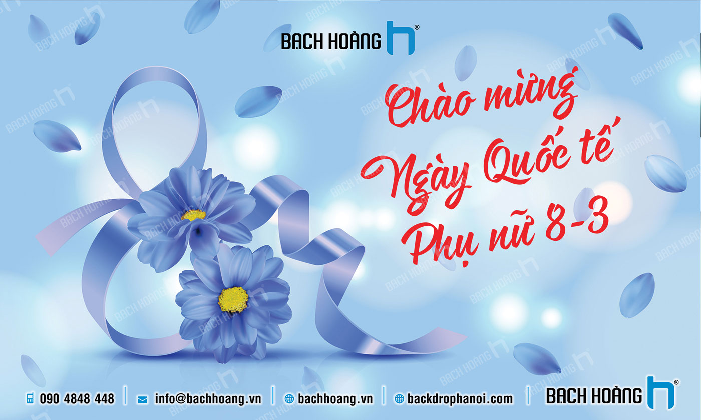 Mẫu Backdrop - Phông Quốc Tế Phụ Nữ 8/3 đẹp