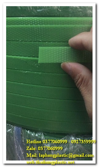 Dây đai nhựa PET màu xanh bản rộng 16mm