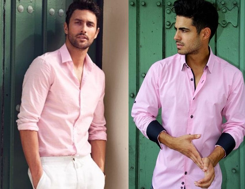 Áo Sơ Mi Màu Hồng Nam