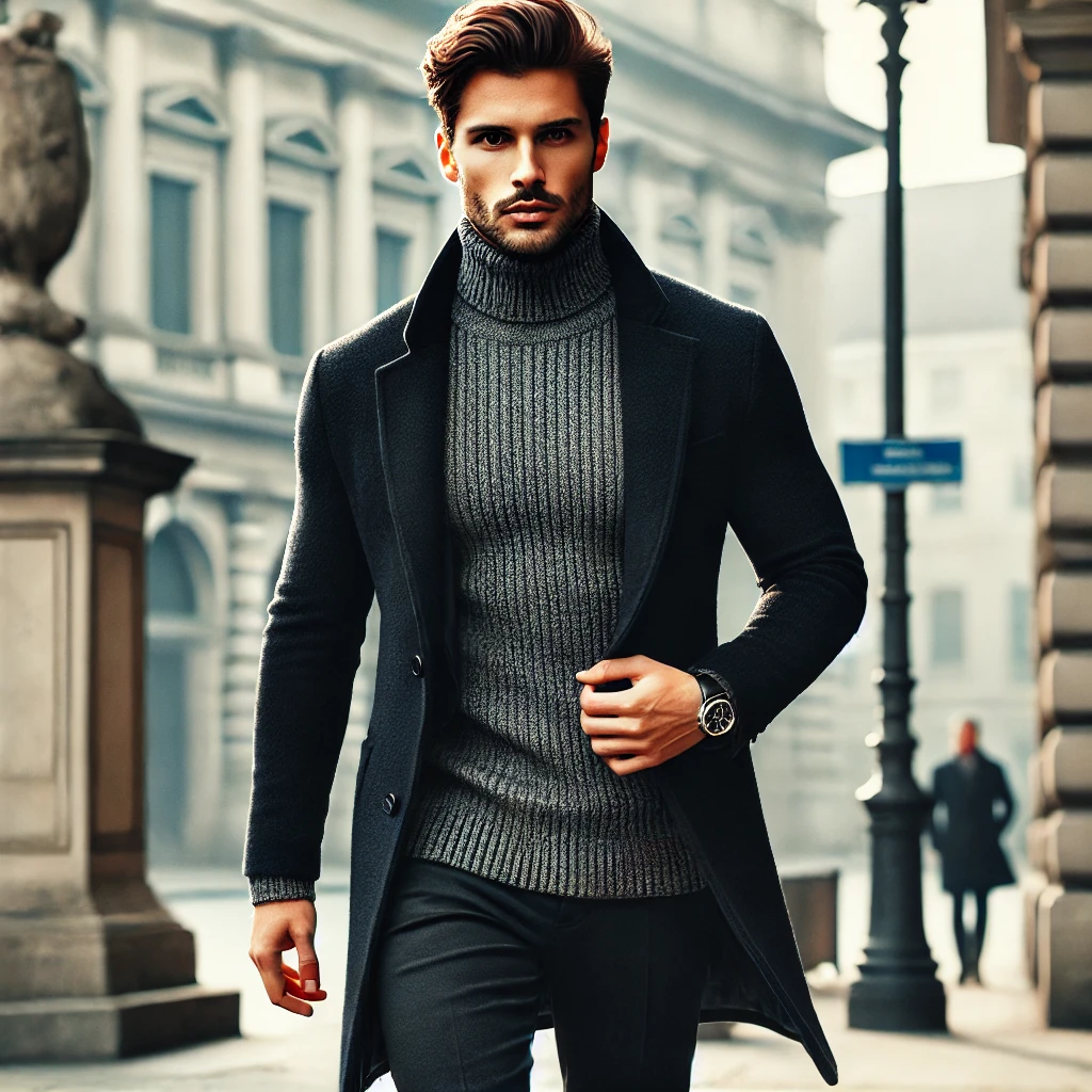 Áo len cao cổ – Phong cách nam tính và ấm áp