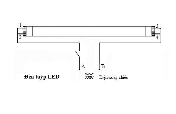 Hướng dẫn đấu dây điện đèn tuýp led