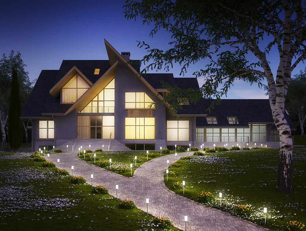 đèn led sân vườn chiếu sáng