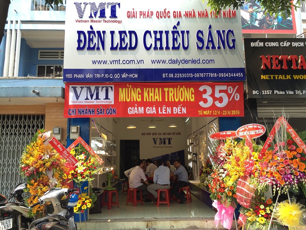 đèn led khai trương