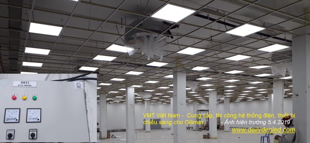 lắp đặt hệ thống led panel Gilimex