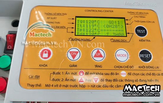 Máy sấy 3 cảm biến Mactech, sấy cho nhiệt độ đồng đều hơn