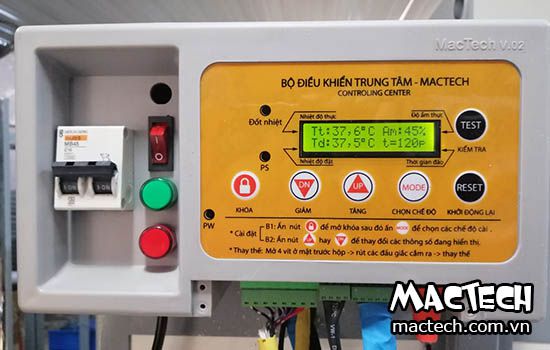 Hướng dẫn cách cài nhiệt độ trên máy ấp trứng Mactech