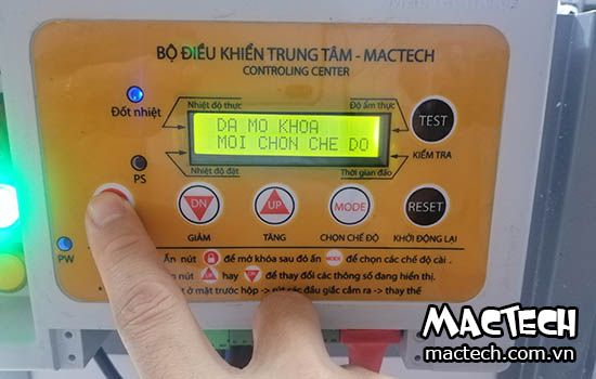Hướng dẫn cách cài nhiệt độ trên máy ấp trứng Mactech