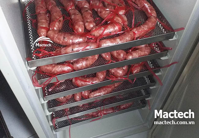 Máy sấy lạp xưởng Mactech, sấy khô nhanh khô đều màu đẹp