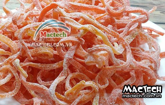 Máy sấy mứt cà rốt Mactech, sấy giữ màu đẹp, giữ mùi vị của cà rốt