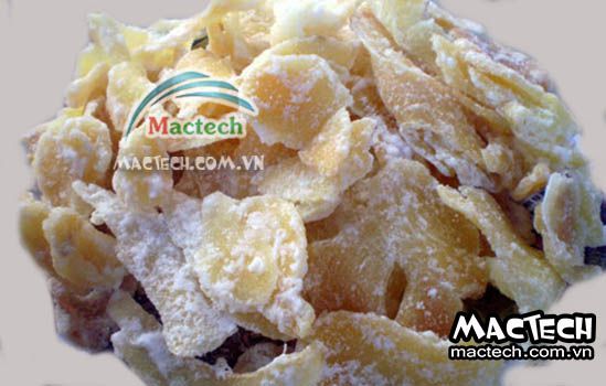Mứt gừng sấy bị thâm, màu không đẹp