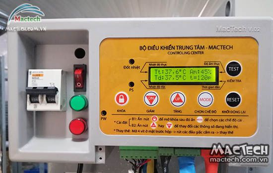 Cách tắt chế độ đảo tự động trên máy ấp trứng công nghiệp Mactech