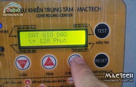 Cách tắt chế độ đảo tự động trên máy ấp trứng công nghiệp Mactech