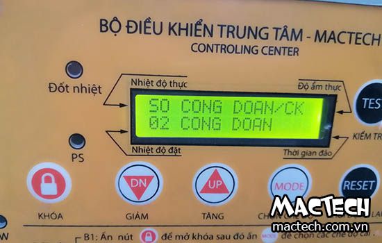 Chương trình sấy nhiều giai đoạn trên máy sấy Mactech