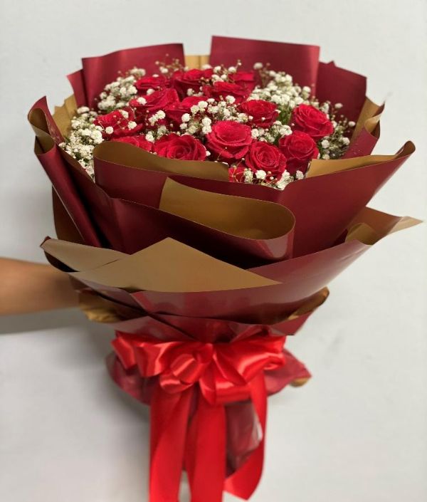 Hoa hồng đỏ rực rỡ mãnh liệt