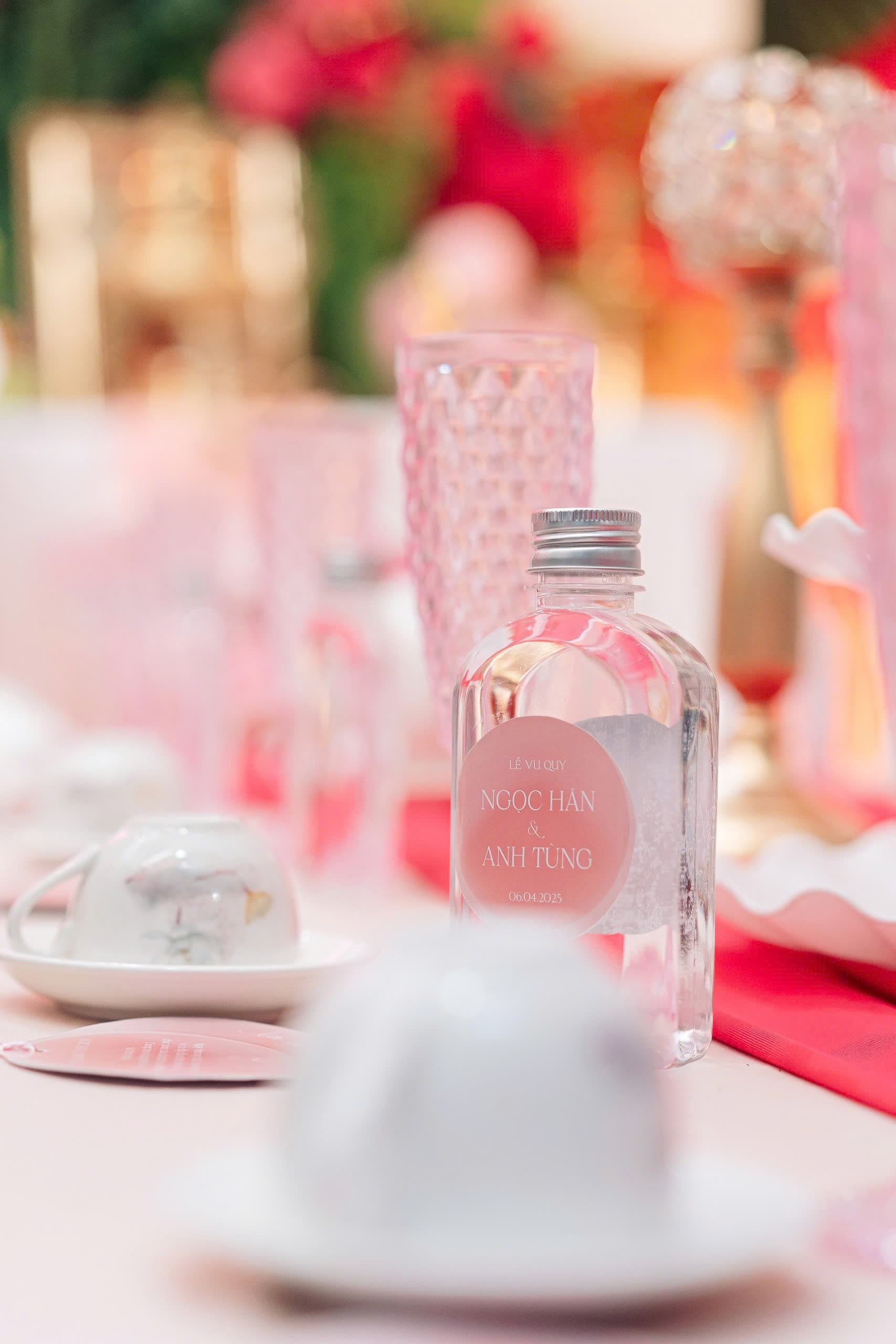 Trang Trí Lễ Vu Quy Tông Đỏ Hồng Trắng Đẹp Nhẹ Nhàng