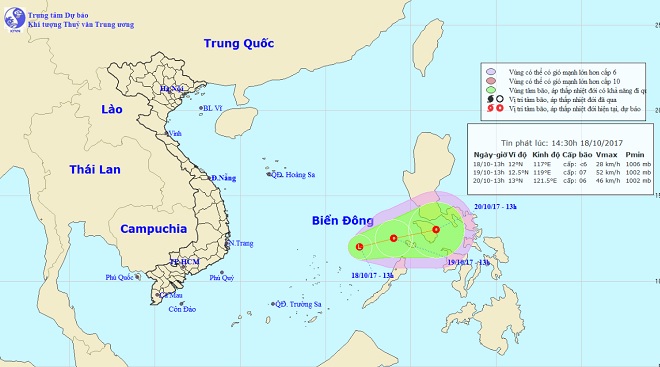 Bão số 11 vừa tan, Biển Đông lại xuất hiện vùng áp thấp