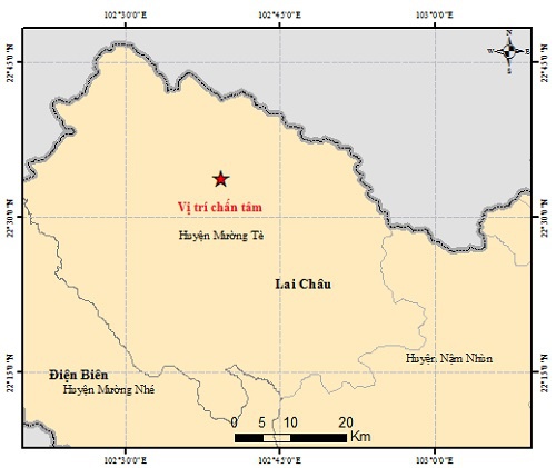 Động đất 4,9 độ ở Lai Châu