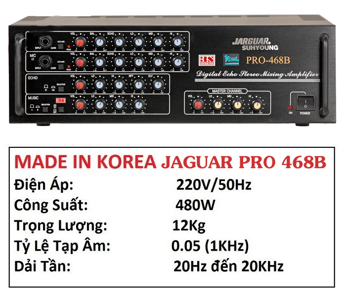 Ampli karaoke Jarguar 468B