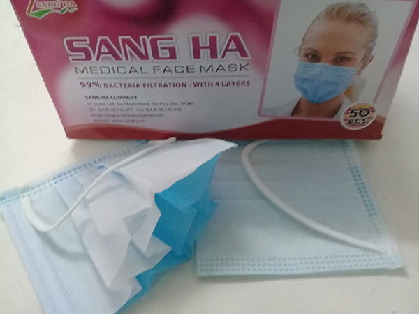 Khẩu trang y tế Sang Hà chất lượng tốt giá sỉ tại TPHCM
