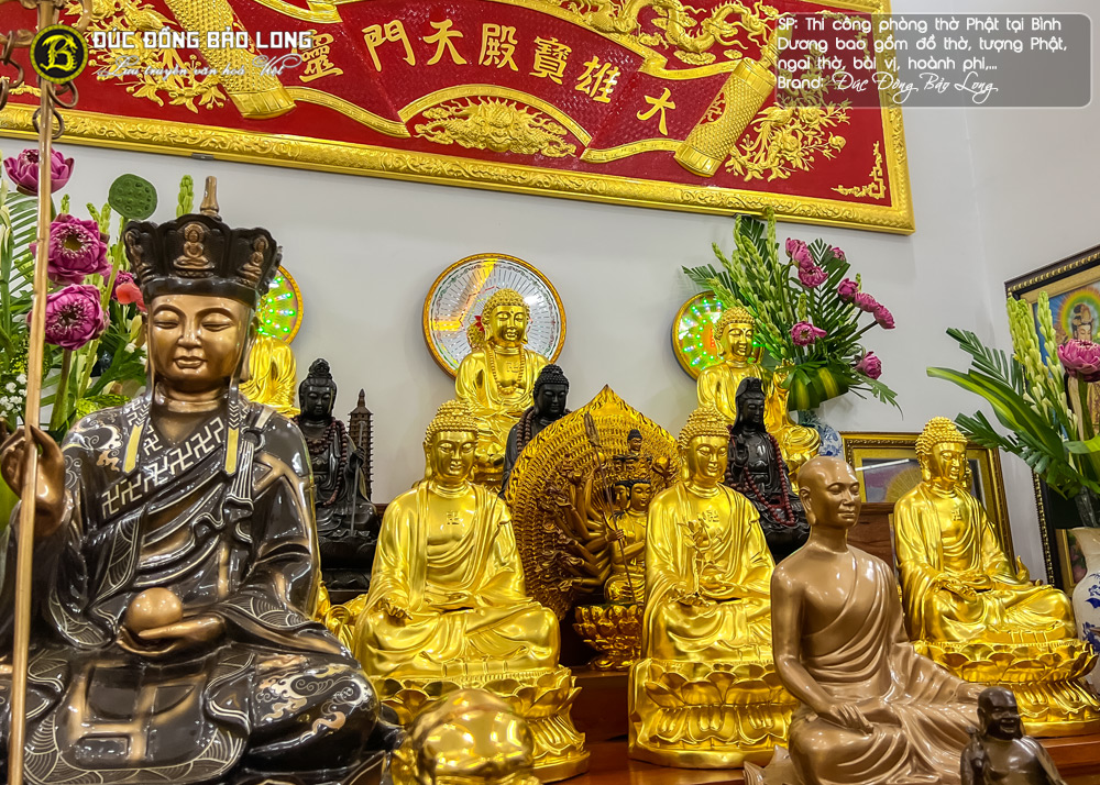 Hướng dẫn bài trí đặt tượng Phật A Di Đà đẹp, chuẩn phong thủy