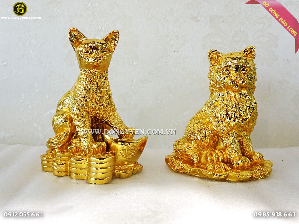 Mèo phong thủy được đúc thủ công tỉ mỉ, sắc nét đến từng chi tiết nhỏ