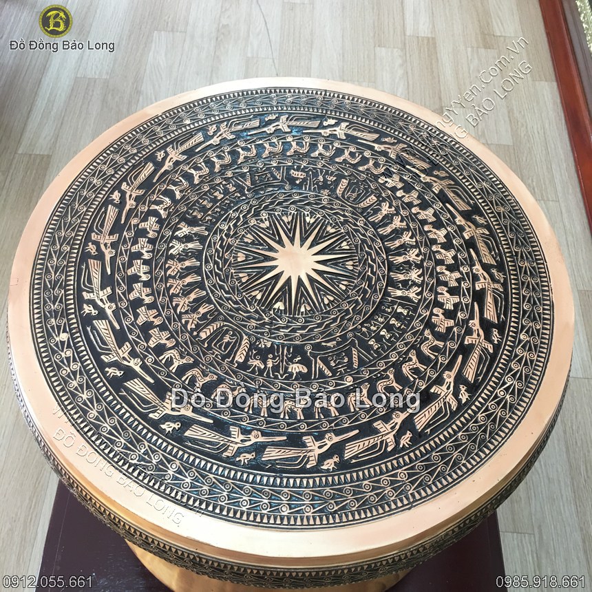 Trống đồng Đông Sơn bằng đồng đường kính 50cm